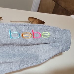 Bebe Sport Neon Logo Plus Size Jogger Heather Gray size 2X NWT